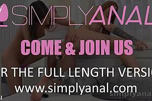 Lesbian anal toys inflate gaping asses with vibrators and stretching