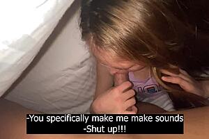 i'm uh fucking my hot latina friend under the blanket now