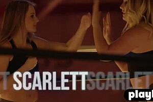 Sexy big ass MILFs wrestle wild after boxing 😈💦🔥