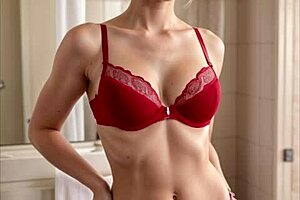 your cute blonde ai girlfriend lucy teases her tits