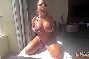 Monica Santhiago's thick busty butt yields to Rome Major's thrust