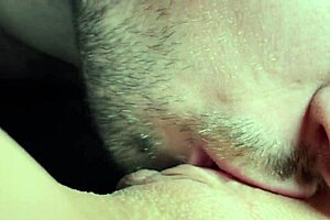 naughty amateur tongue dives deep into wet pretty pussy folds