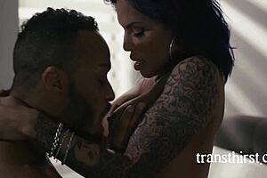 Tranny Foxxy Pounds Dillon Diaz Doggy with Monster Cock Lick!