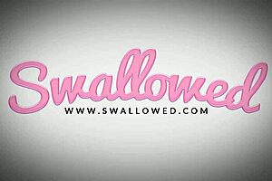 australian babe savannah bond gags on monster cock then swallows cum load