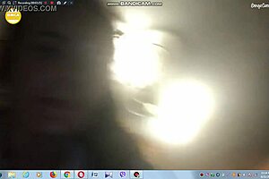 Sexy Brunette Flashes Massive Tits On Live Webcam!