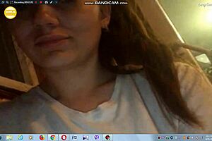 Sexy Brunette Flashes Massive Tits On Live Webcam!