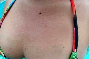 karina moans begging lucas and stud for poolside mmf threesome