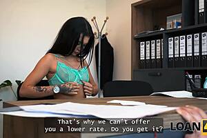 Wet Czech Babe Gets Pussy Drenched and Cum Covered on Office Desk