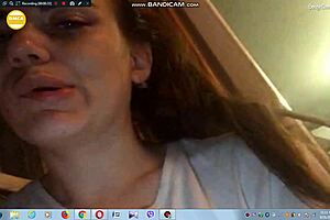 Sexy Brunette Flashes Massive Tits On Live Webcam!