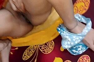 Bedroom handjob escalates intimately