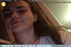 Sexy Brunette Flashes Massive Tits On Live Webcam!