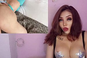 horny latina tetona masturbates to creampie orgasm with lucky fan pov