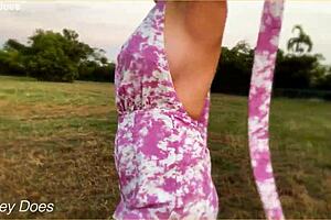 wife teases by stripping near busy hotel window