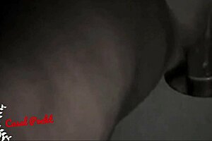 Pornstar couple gets all glory hole fetished up with their big cock and toys