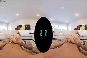 Busty redhead Lauren Phillips getting an ass creampied in virtual reality pov video