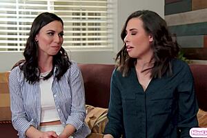 Angela white and Casey Calvert threesome big tits and kissing
